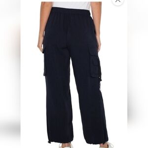 Liverpool Lunar Blue Parachute Cargo Pants Size L